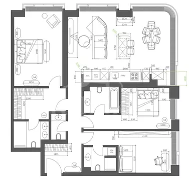 4-к кв. Москва ул. Братьев Фонченко, 1к4 (150.0 м)