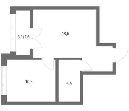 1-к кв. Ленинградская область, Ломоносовский район, Аннинское ...