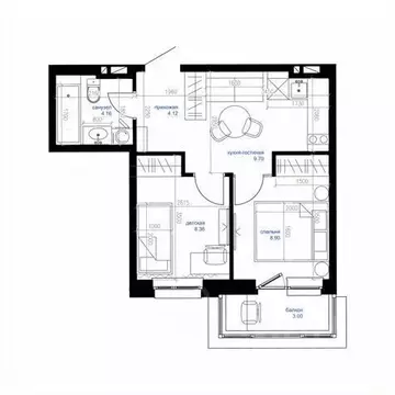1-к кв. Приморский край, Владивосток Сердце квартала жилой комплекс ...
