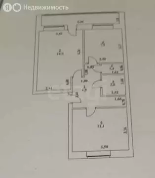 2-комнатная квартира: Петровск, улица Куйбышева, 1 (46 м)