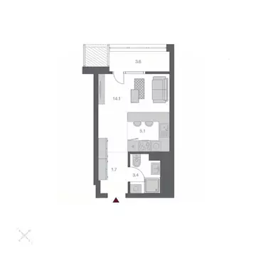 1-к кв. Новосибирская область, Новосибирск Беринг жилой квартал,  ...