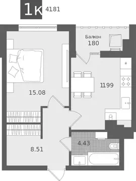 1-к кв. Калининградская область, Светлогорск Лесная Сказка жилой ...