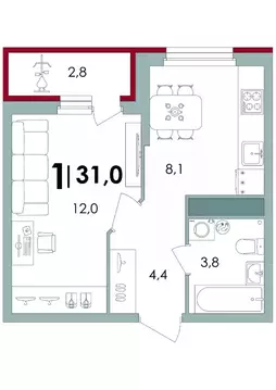 1-к кв. Тверская область, Калининский муниципальный округ, д. Батино  ...