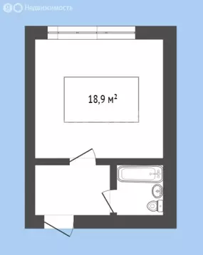 Квартира-студия: Новокузнецк, улица 13-й Микрорайон, 9 (18.9 м)