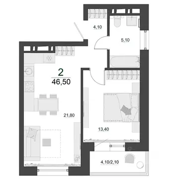 2-к кв. Красноярский край, Красноярск Нанжуль-Солнечный мкр, Фестиваль ...