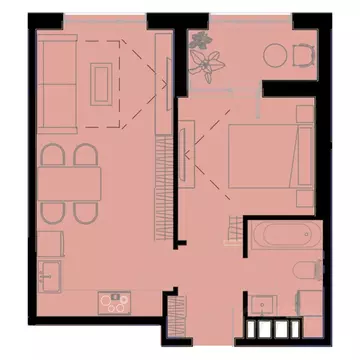 1-к кв. Приморский край, Уссурийск Комсомольская ул., 103 (42.1 м)