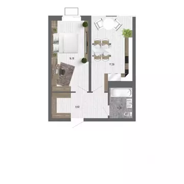 1-к кв. Воронежская область, с. Новая Усмань ул. Ленина, 312А (44.5 м)