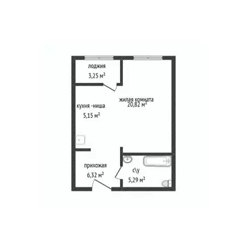 1-к кв. Новосибирская область, Новосибирск Военная ул., 51 (37.2 м)