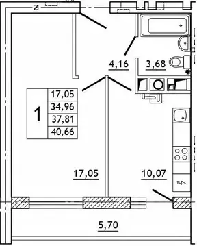 1-к кв. Смоленская область, Смоленский муниципальный округ, д. ...
