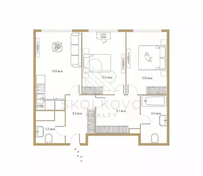 3-комнатная квартира: Москва, Шелепихинская набережная, 34к5 (66 м)