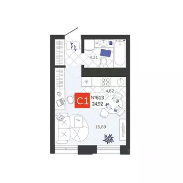 Студия Тульская область, Тула Мясново мкр, Желания жилой комплекс ...