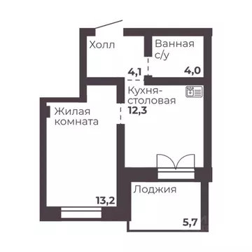 1-к кв. Челябинская область, Челябинск просп. Ленина, 1 (33.8 м)