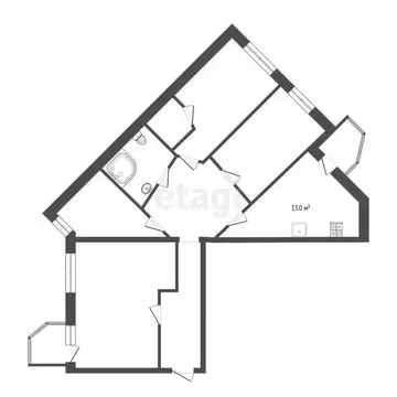 3-к кв. Тюменская область, Тюмень ул. Муравленко, 9 (96.7 м)