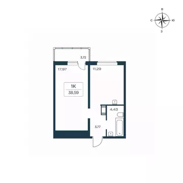 1-к кв. Ленинградская область, Всеволожский район, Заневское городское ...