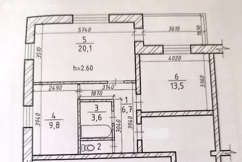2-комнатная квартира: Черногорск, Октябрьская улица, 102 (55 м)