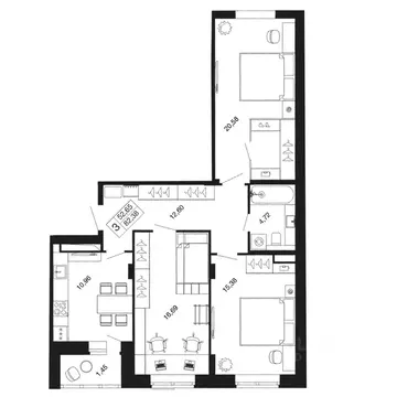 3-к кв. Московская область, Апрелевка Наро-Фоминский городской округ, ...