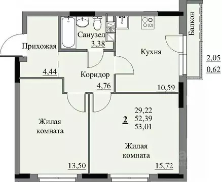 2-к кв. Удмуртия, Ижевск Автопроизводство жилрайон, 3-й мкр, Арден на ...
