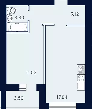 1-к кв. Саратовская область, Саратов ул. Имени Николая Егорова (42.78 ...