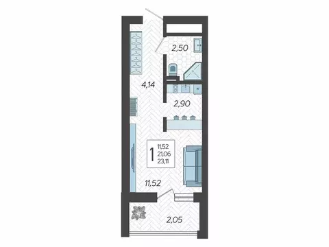 Квартира-студия: Сочи, микрорайон Бытха, Ясногорская улица, 16/2 к12 ...