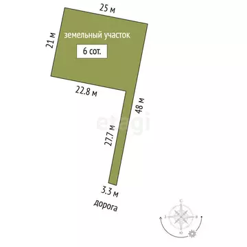 Участок в Отважное, Октябрьская улица (6 м)