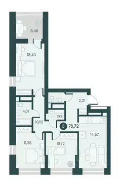 3-к кв. Курганская область, Курган Малиновые высоты жилой комплекс ...