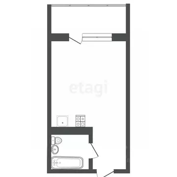 Студия Тюменская область, Тюмень ул. Тимофея Чаркова, 28 (20.0 м)