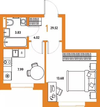 1-к кв. Московская область, Мытищи Страна.Парковая жилой комплекс ...