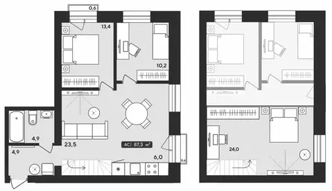 2-к кв. Новосибирская область, Мошковский район, пос. Октябрьский ул. ...
