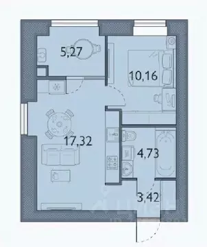 1-к кв. Брянская область, Брянский район, пос. Мичуринский, ...