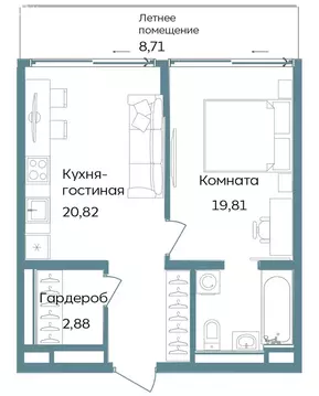 2-комнатная квартира: Республика Крым, Саки, курортный кластер Темпо ...