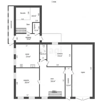 Дом в Мордовия, Саранск городской округ, Луховка рп ул. Рябова, 5 (330 ...