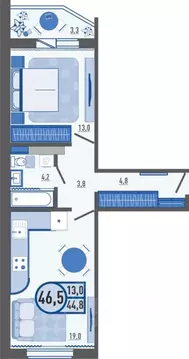 1-к кв. Орловская область, Орловский муниципальный округ, д. Образцово ...