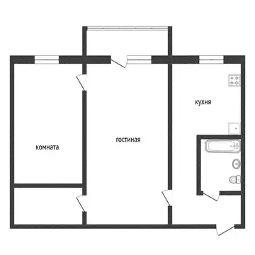 2-комнатная квартира: Златоуст, улица Шевченко, 8 (41.5 м)