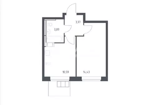 Продается 1-комнатная квартира