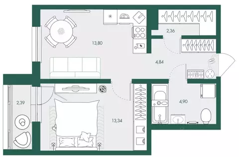1-к кв. Сахалинская область, Южно-Сахалинск Ново-Александровск п/р, ...