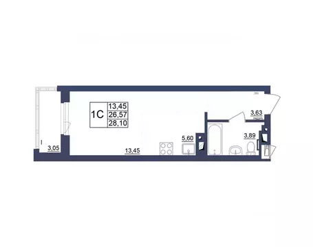 Студия Башкортостан, Уфа Космос жилой комплекс, лит1 (27.92 м)