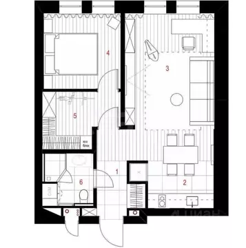 2-к кв. Сахалинская область, Южно-Сахалинск Сахалинская ул., 30 (68.3 ...