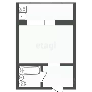 Студия Тюменская область, Тюмень ул. 30 лет Победы, 77 (18.5 м)