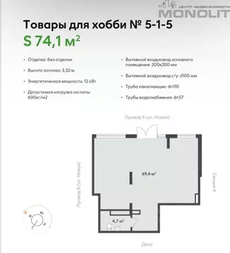 Торговая площадь в Свердловская область, Екатеринбург ул. Академика ...