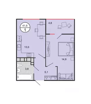 1-к кв. Ставропольский край, Ставрополь № 10 мкр, Квартал 204 жилой ...