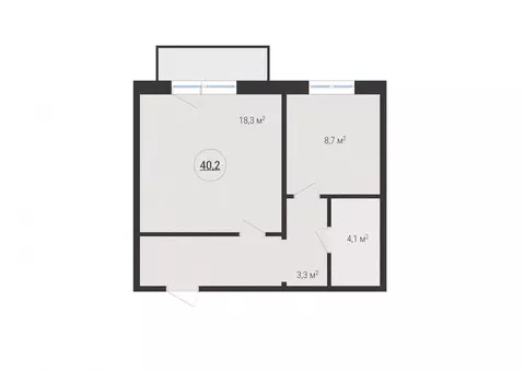 1-к кв. Челябинская область, Челябинск ул. Молодогвардейцев, 34 (40.0 ...