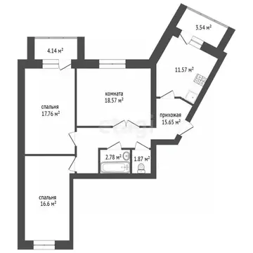 3-к кв. Марий Эл, Йошкар-Ола просп. Воскресенский, 1А (92.0 м)
