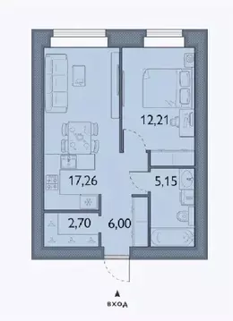 1-к кв. Брянская область, Брянский район, пос. Мичуринский, ...