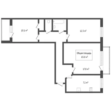 3-комнатная квартира: Томск, микрорайон Спичфабрика, Междугородная ...
