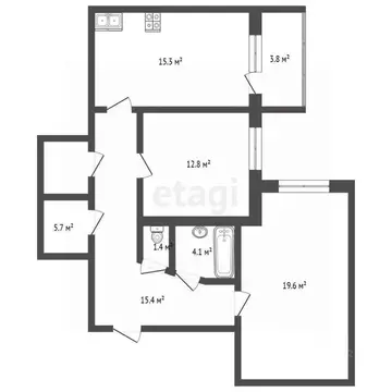 2-к кв. Вологодская область, Вологда Ленинградская ул., 150 (73.1 м)