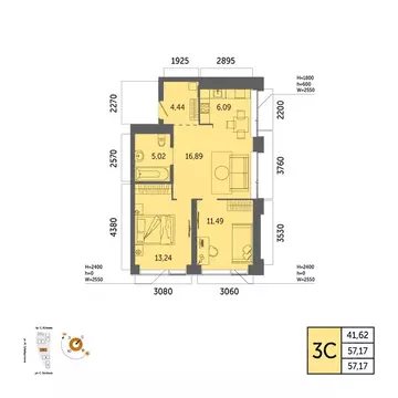 3-к кв. Башкортостан, Уфа Зеленая Роща жилрайон, Урбаника жилой ...