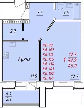 1-к кв. Алтайский край, Новоалтайск Индустриальная ул., 18А (45.0 м)