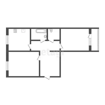 2-комнатная квартира: Бийск, Ленинградская улица, 18 (45.6 м)