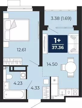 Квартира-студия: Тюмень, Арктическая улица, 12 (39.05 м)