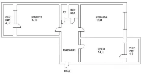 2-к кв. Иркутская область, Ангарск 95-й кв-л, 19 (49.1 м)